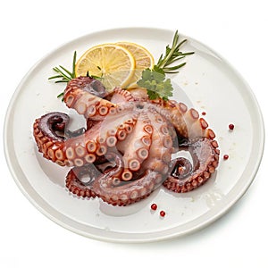 So yummy Octopus Tenderized isolated on white background