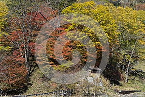 Yumoto Onsen in autumn, Nikko, Japan