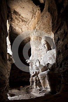 Yungang grottoes picture in Shanxi Province
