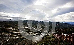 Yunnan rice-paddy terracing photo