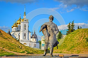 Yuri Dolgoruky statue in Dmitrov Kremlin