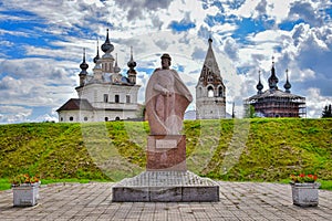 Yury Dolgoruky statue in Yuriev-Polsky old town