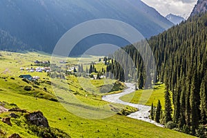 Yurt camps in Altyn Arashan village, Kyrgyzst