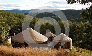 Yurt home in North Carolina Appalachian mountains