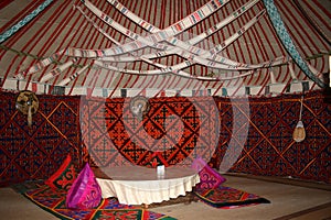 Yurt interior