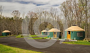 Yurts Cabins at Explore Park, Roanoke, Virginia, USA