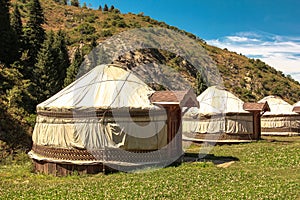 Yurts in the mountains