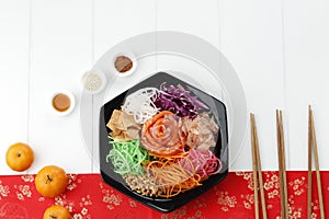 Yusheng, Yee Sang or yuu sahng, or Prosperity Toss or Lo Sahng