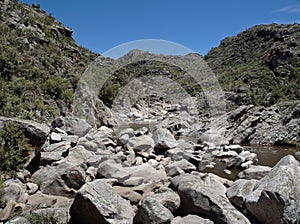 The  Yuspe river running through the mountains at Cerro Blanco reserve