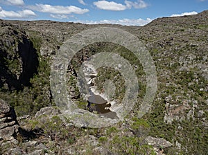 The  Yuspe river running through the mountains at Cerro Blanco reserve