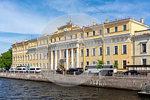 Yusupov palace on Moika river, Saint Petersburg, Russia