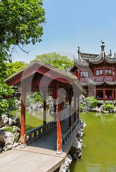 Yuyuan garden Garden of Happiness in center of Shanghai China