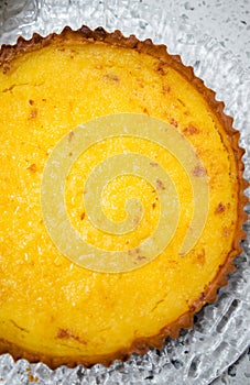 Yuzu tart closeup