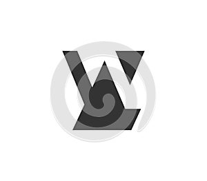YV creative geometric initial based modern and minimal logo. Letter y v trendy fonts photo