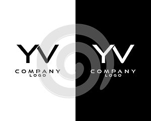 YV, VY letter logo design template vector . vector logo for company logo identity