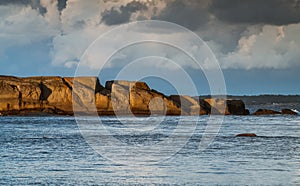 The Yxney and coastal path at Osteroya in Sandefjord in Norway photo