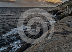 The Yxney and coastal path at Osteroya in Sandefjord in Norway photo