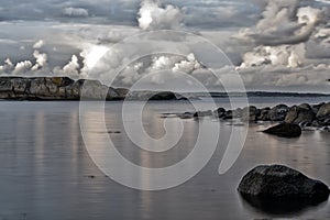 The Yxney and coastal path at Osteroya in Sandefjord in Norway photo