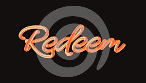 Redeem bold blend 3d candy calligraphy text effect illustration photo
