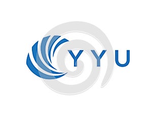 YYU letter logo design on white background. YYU creative circle letter logo concept. YYU letter design
