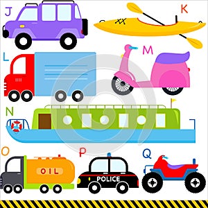 A-Z alphabets : Car / Vehicles / Transportation