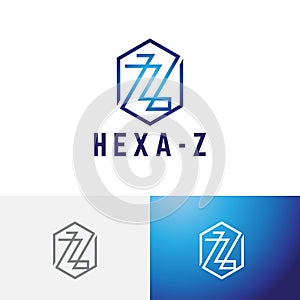 Z Letter Hexagon Business Modern Monoline Logo Symbo