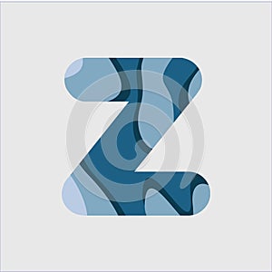 Z Water Font Vector Template Design Illustration