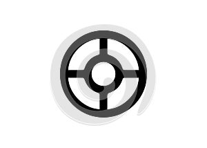 Wheel of Taranis, Antique Scandinavian sacred symbol Wiccan Wheel. Vector isolated on white background