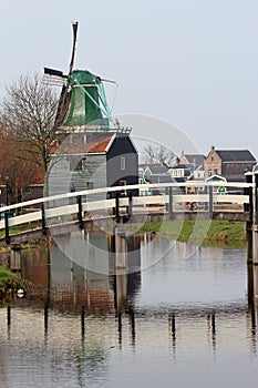 Zaan Windmill Reflection photo