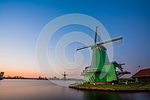 Zaanse Schaans at sundown.