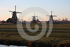 Zaanse Schans and its typical Dutch mills