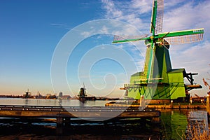 Zaanse Schans and its typical Dutch mills