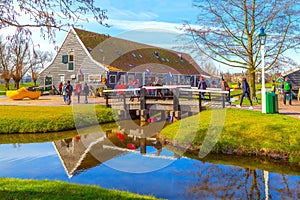 Zaanse Schans village, Holland, tourists