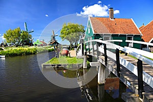 Zaanse Schans is one of the popular tourist attractions of the Netherlands