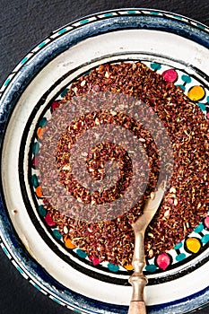 Zaatar, Middle Eastern spice mixture in a bowl
