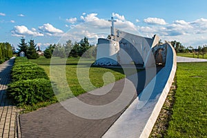 Zabawa, Poland - July 20, 2016: Monument to the Victims of Acci photo