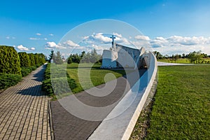 Zabawa, Poland - July 20, 2016: Monument to the Victims of Acci photo