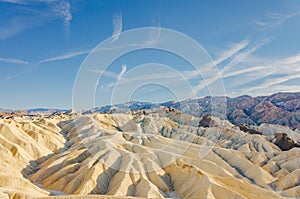 Zabriskie Point in Death Valley National Park, California, the lowest point in North America