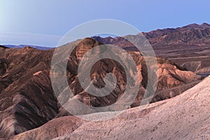 Zabriskie Point erosional landscape