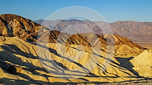 Zabriskie Point is a part of Amargosa Range located east of Death Valley in Death Valley National Park in California