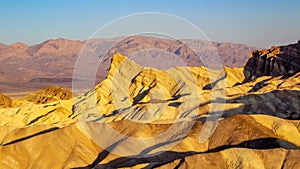 Zabriskie Point is a part of Amargosa Range located east of Death Valley in Death Valley National Park in California