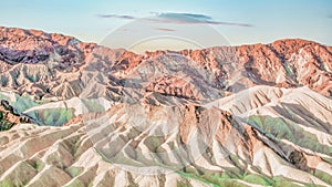 Zabriskie Point is a part of Amargosa Range located east of Death Valley in Death Valley National Park in California