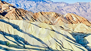 Zabriskie Point is a part of Amargosa Range located east of Death Valley in Death Valley National Park in California