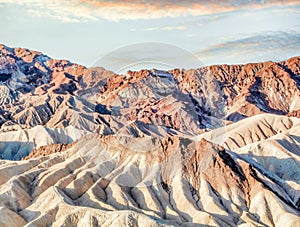 Zabriskie Point is a part of Amargosa Range located east of Death Valley in Death Valley National Park in California