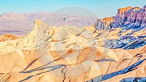 Zabriskie Point is a part of Amargosa Range located east of Death Valley in Death Valley National Park in California