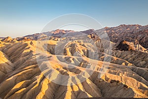 Zabriskie Point at sunset, Death Valley National Park, California, USA