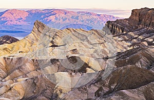 Zabriskie point at sunset,death valley national park,california,usa