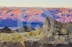 Zabriskie point at sunset,death valley national park,california,usa