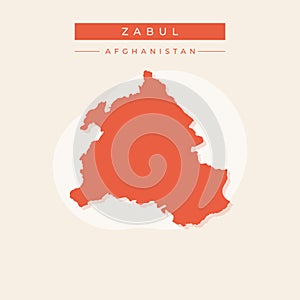 Vector illustration vector of Zabul map Afghanistan