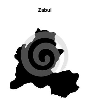 Zabul outline map